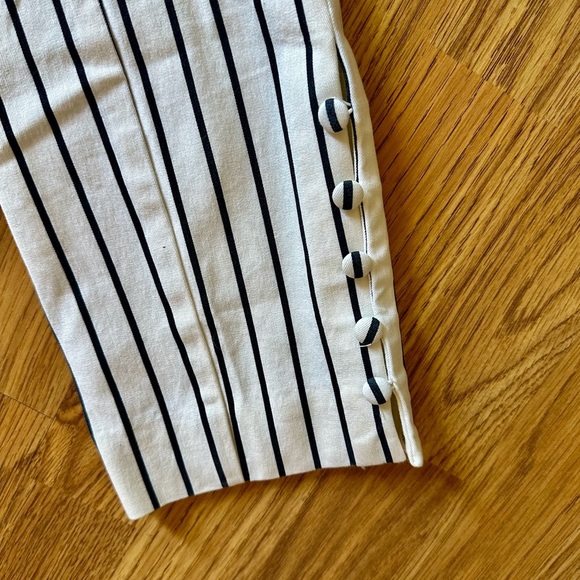 Anthropologie Black and White Striped Women’s Dress Pants - US 6 - Picture 6 of 7